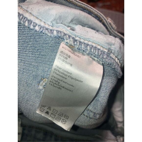 384. Urban revivo high rise straight leg light wash jeans size 4 - Picture 6 of 6